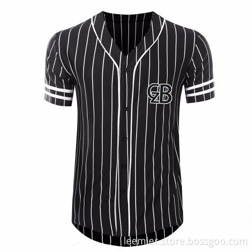 Customizable striped baseball jersey sublimated